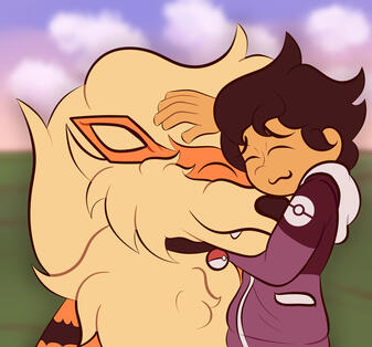 Arcanine & Me (Fanart)