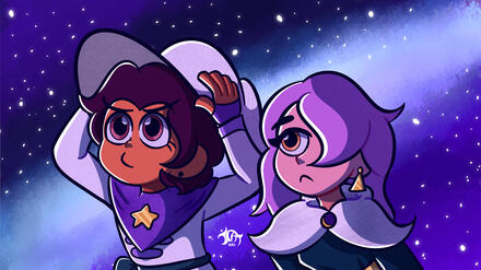 FEB 2023 - TOH Space: The Owl House artwork inspired by the most recent episode at the time, with my first time drawing a Space Background!